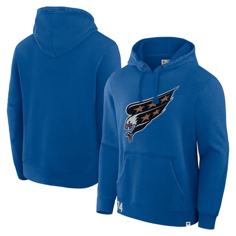 NHL Fanatics Washington Capitals Decades Collection Tradition Fleece Pullover Hoodie