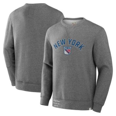 Men's NHL Fanatics New York Rangers Decades Collection Legendary Fleece Pullover Sweatshirt, Gray, Medium
