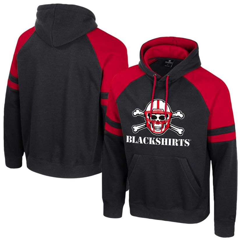 NCAA Nebraska Huskers Todd Raglan Pullover Hoodie