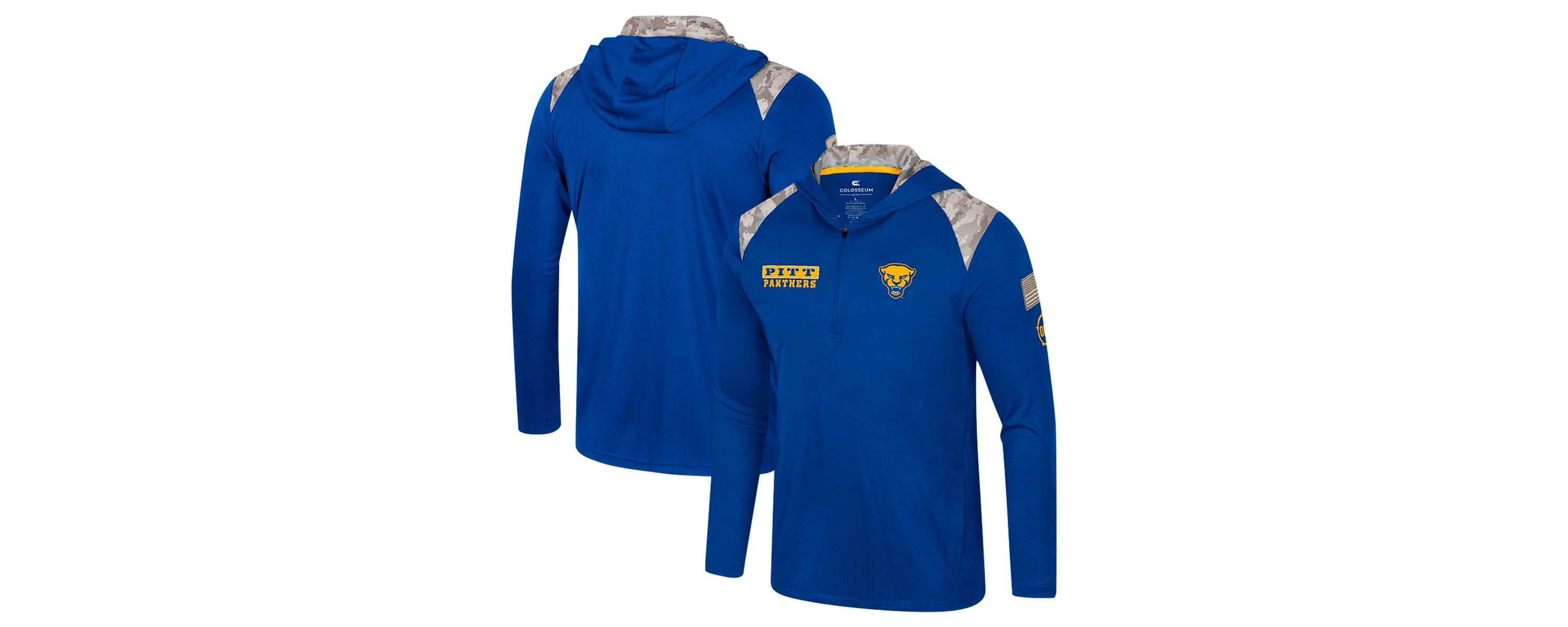 NCAA Pitt Panthers OHT Military Appreciation Quarter-Zip Hoodie Jacket