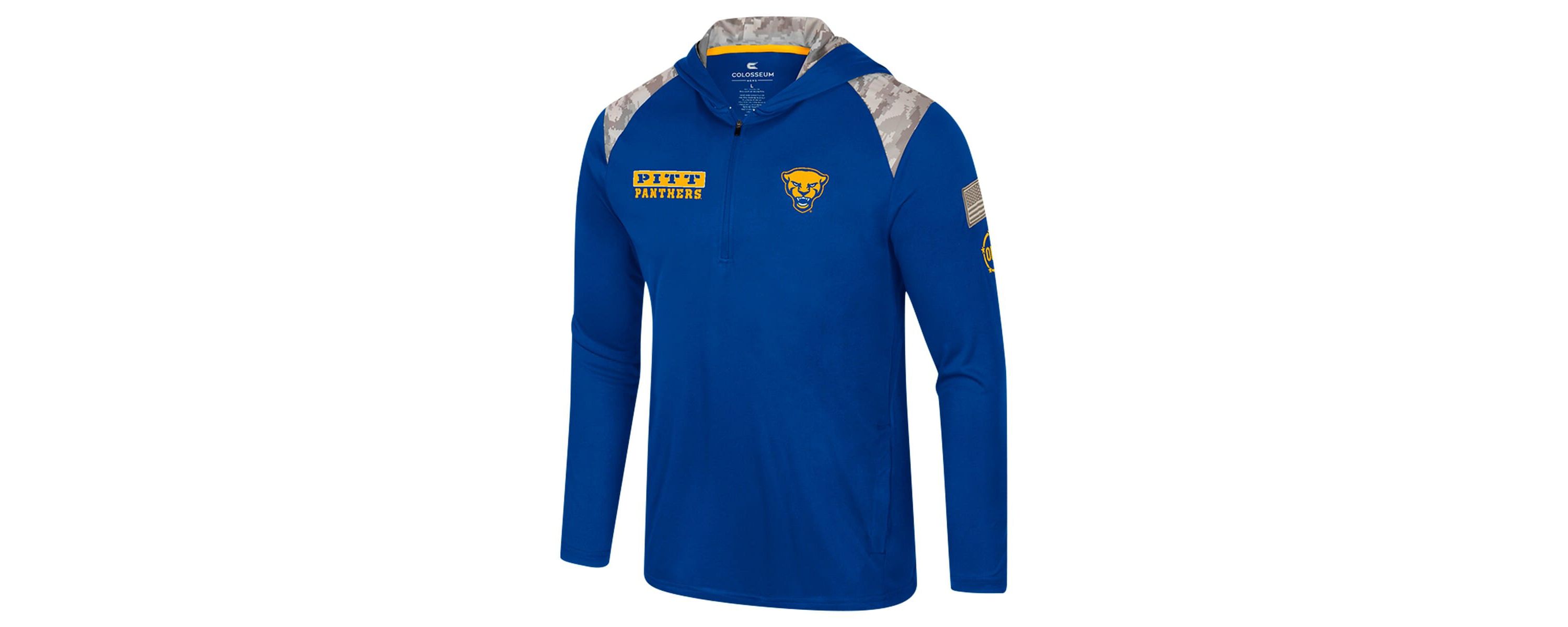 NCAA Pitt Panthers OHT Military Appreciation Quarter-Zip Hoodie Jacket
