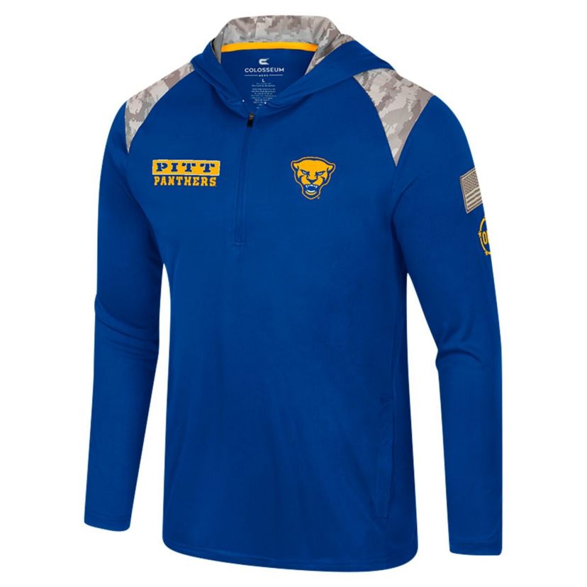 NCAA Pitt Panthers OHT Military Appreciation Quarter-Zip Hoodie Jacket
