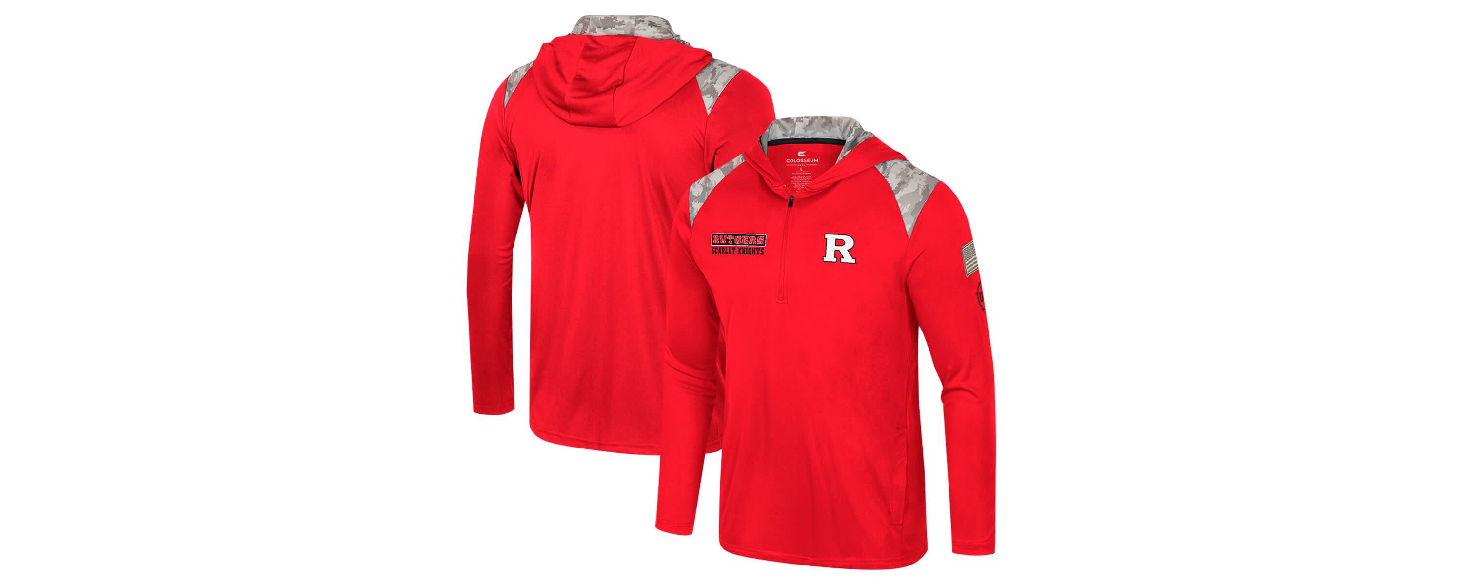 Rutgers Scarlet Knights NCAA Rutgers Knights OHT Military Appreciation Quarter-Zip Hoodie Jacket