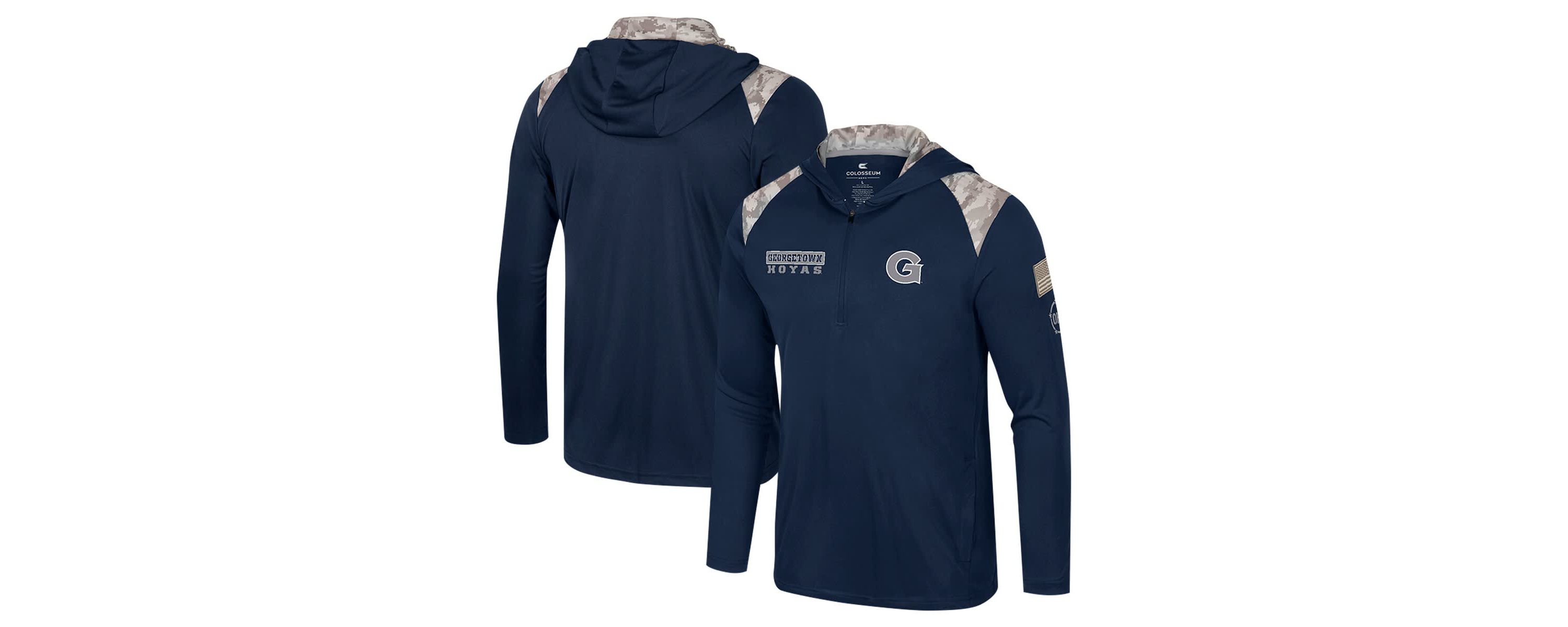 NCAA Georgetown Hoyas OHT Military Appreciation Quarter-Zip Hoodie Jacket