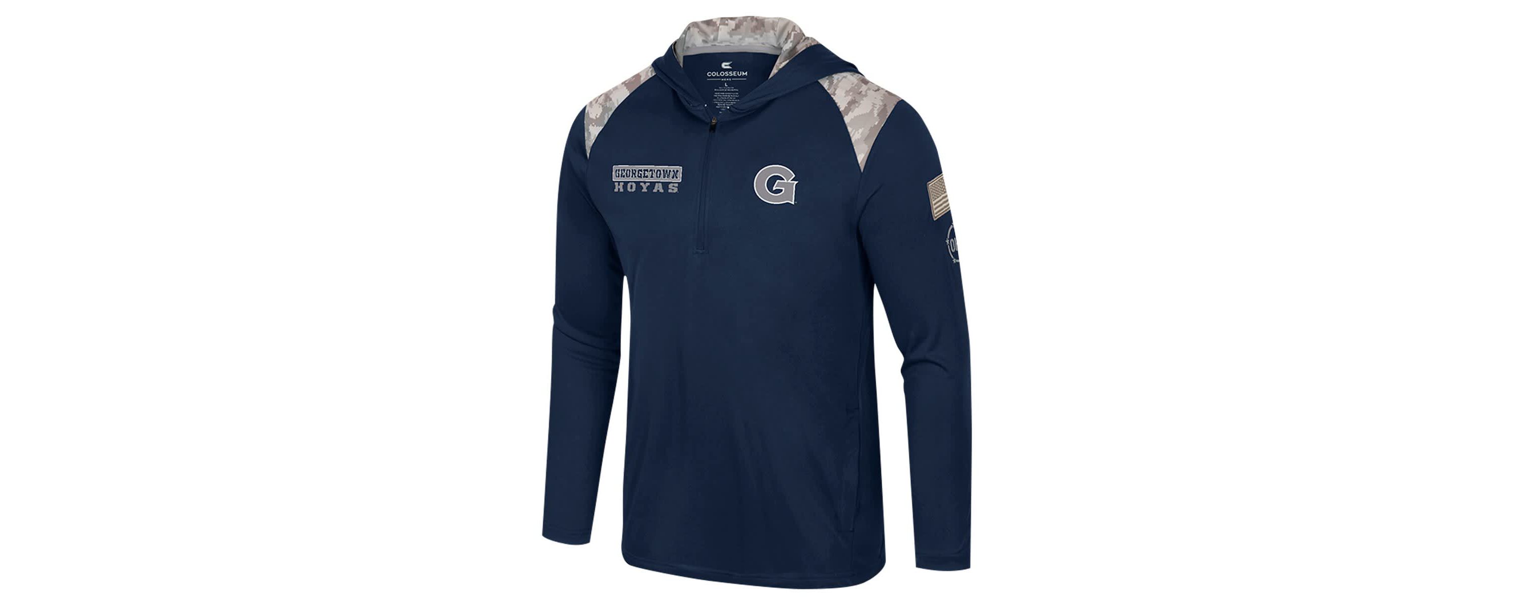 NCAA Georgetown Hoyas OHT Military Appreciation Quarter-Zip Hoodie Jacket