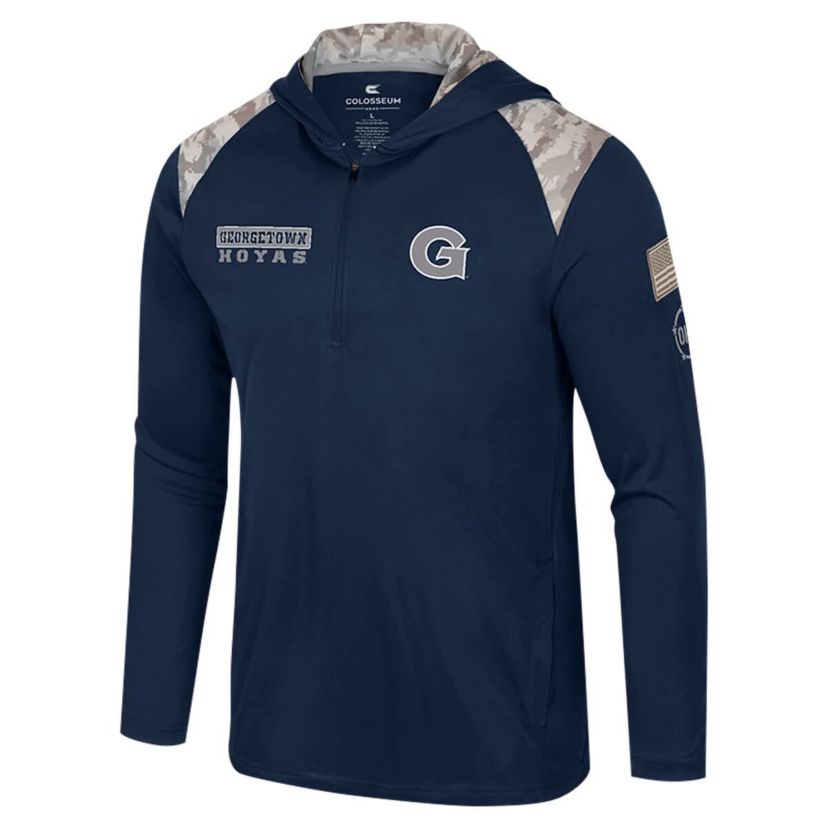 NCAA Georgetown Hoyas OHT Military Appreciation Quarter-Zip Hoodie Jacket