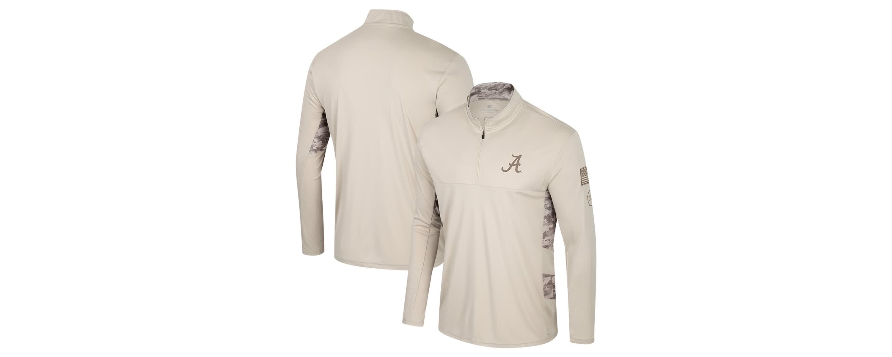 Alabama Crimson Tide NCAA Alabama Tide OHT Military Appreciation Quarter-Zip Jacket