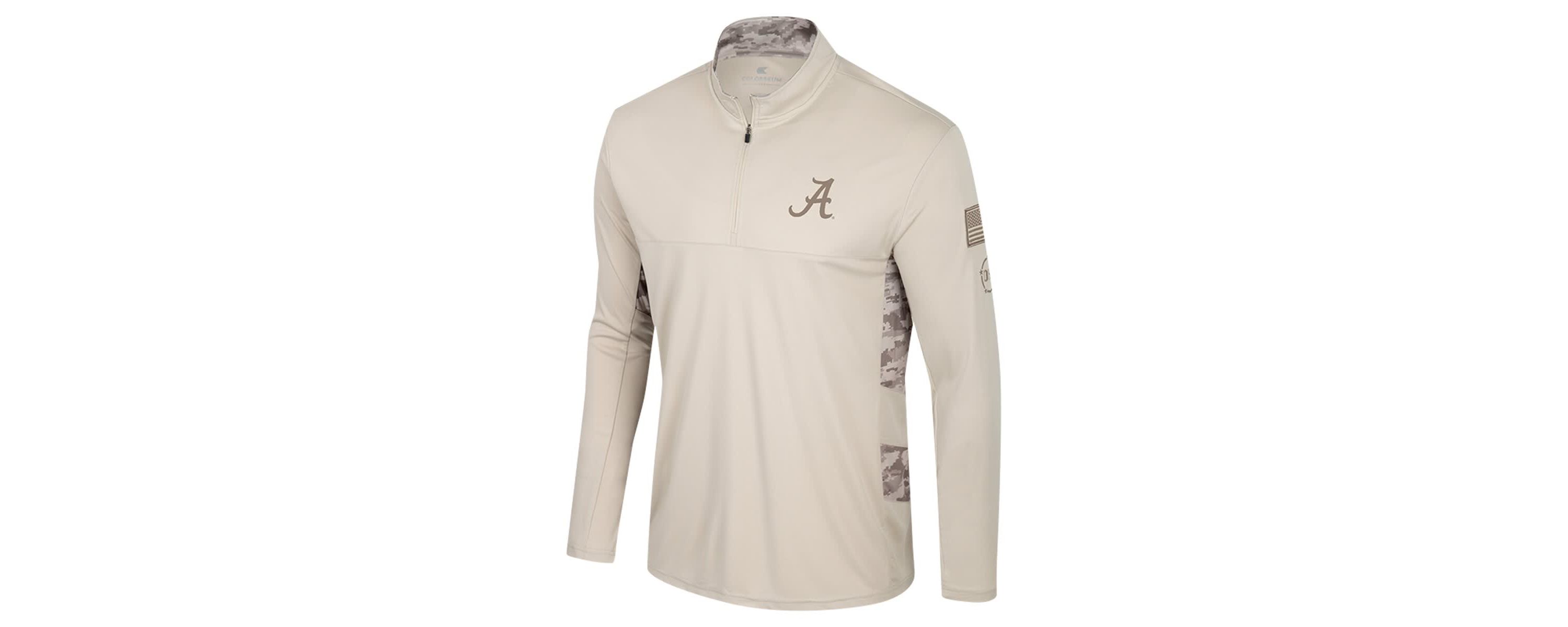 Alabama Crimson Tide NCAA Alabama Tide OHT Military Appreciation Quarter-Zip Jacket