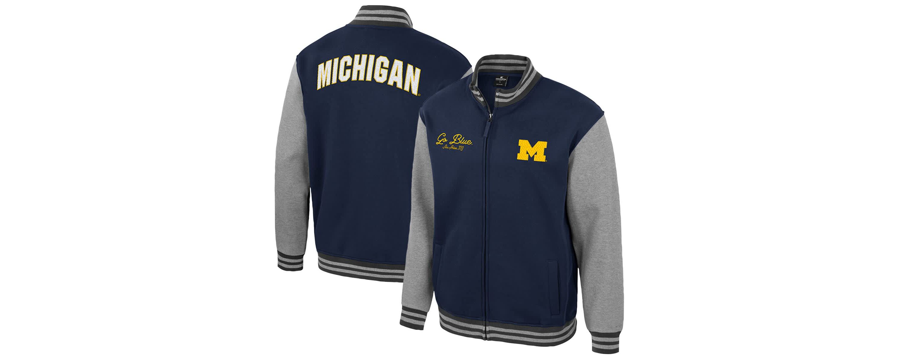 NCAA Michigan Wolverines Ambi-Turner Full-Zip Varsity Jacket