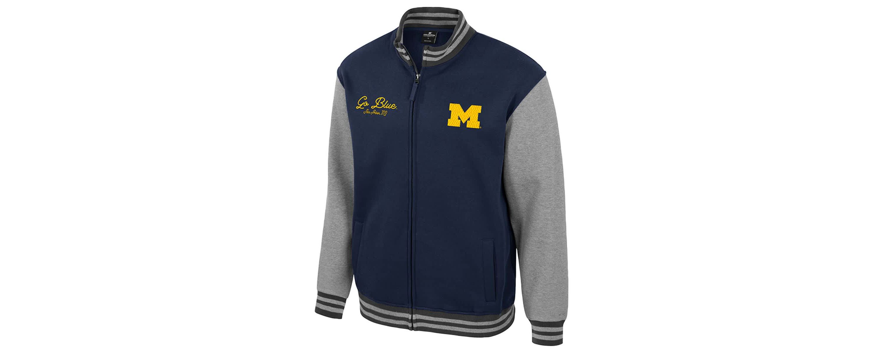 NCAA Michigan Wolverines Ambi-Turner Full-Zip Varsity Jacket