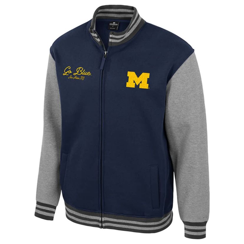 NCAA Michigan Wolverines Ambi-Turner Full-Zip Varsity Jacket