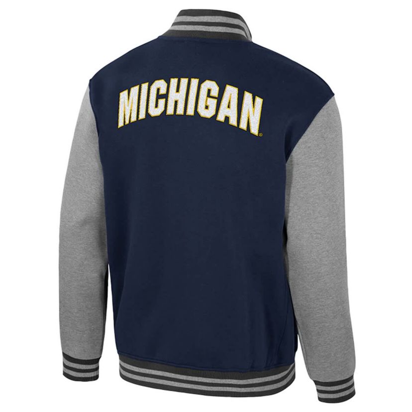 NCAA Michigan Wolverines Ambi-Turner Full-Zip Varsity Jacket