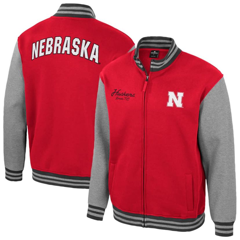 NCAA Nebraska Huskers Ambi-Turner Full-Zip Varsity Jacket