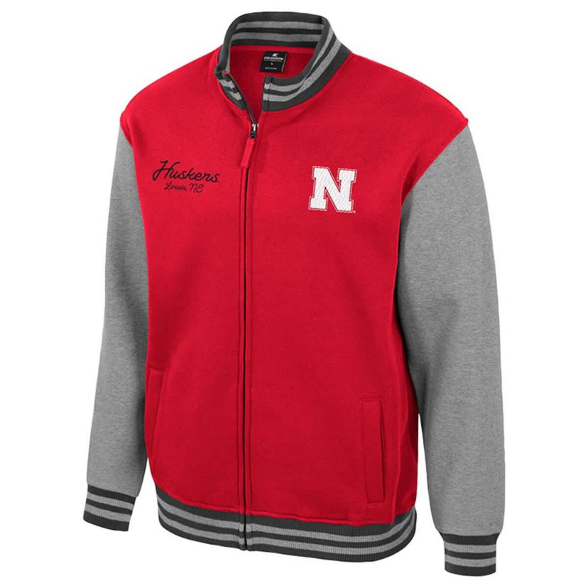 NCAA Nebraska Huskers Ambi-Turner Full-Zip Varsity Jacket