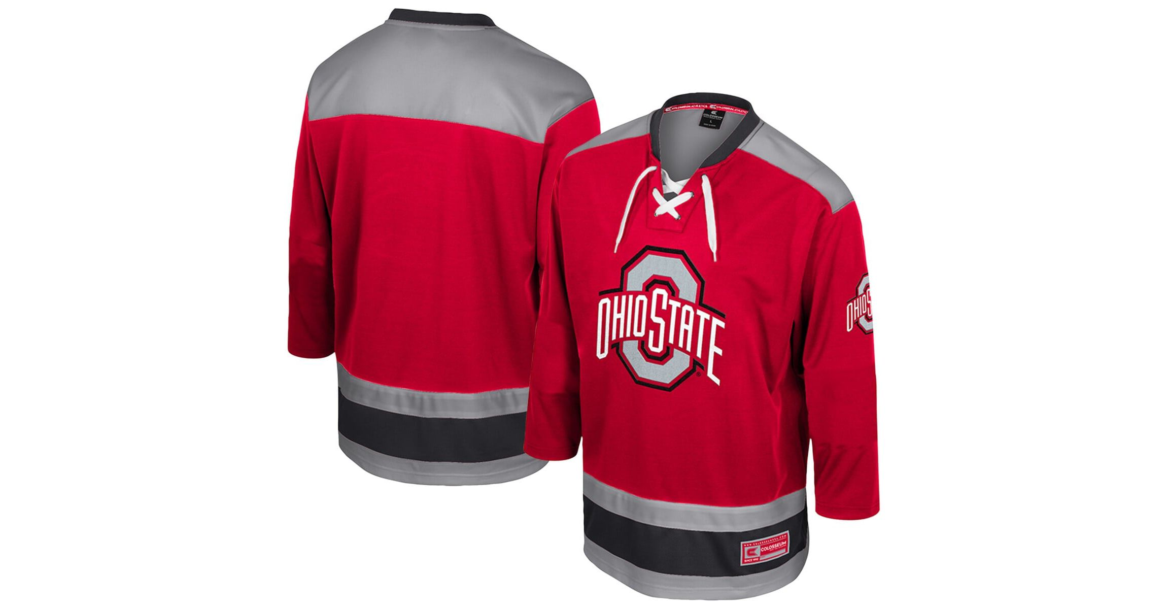 NCAA Ohio State Buckeyes Athletic Machine Fashion Hockey Jersey