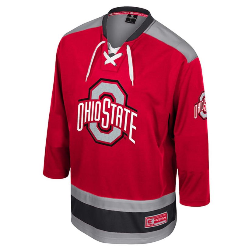 NCAA Ohio State Buckeyes Athletic Machine Fashion Hockey Jersey