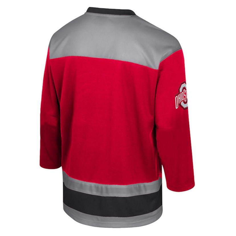 NCAA Ohio State Buckeyes Athletic Machine Fashion Hockey Jersey