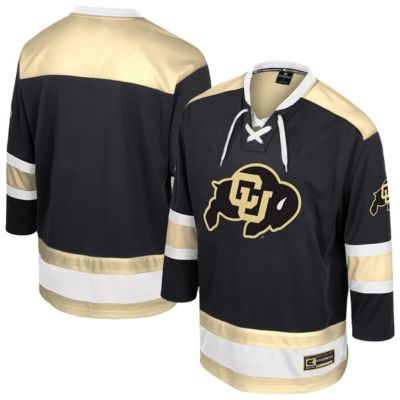 Colosseum Men's NCAA Colorado Buffaloes Athletic Machine Fashion Hockey Jersey, Black, Medium
