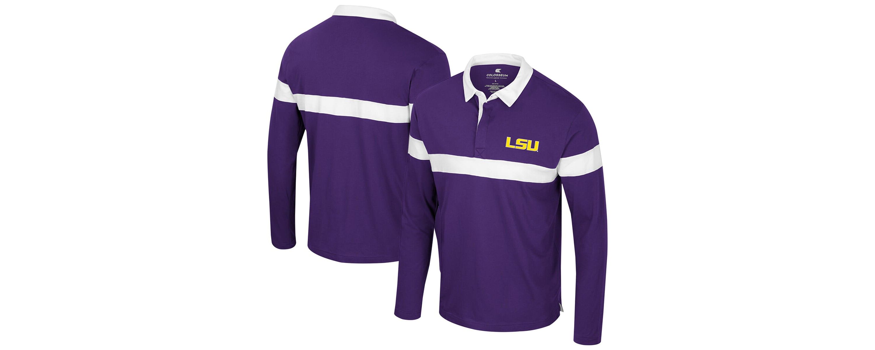 NCAA LSU Tigers Too Cool For School Long Sleeve Polo