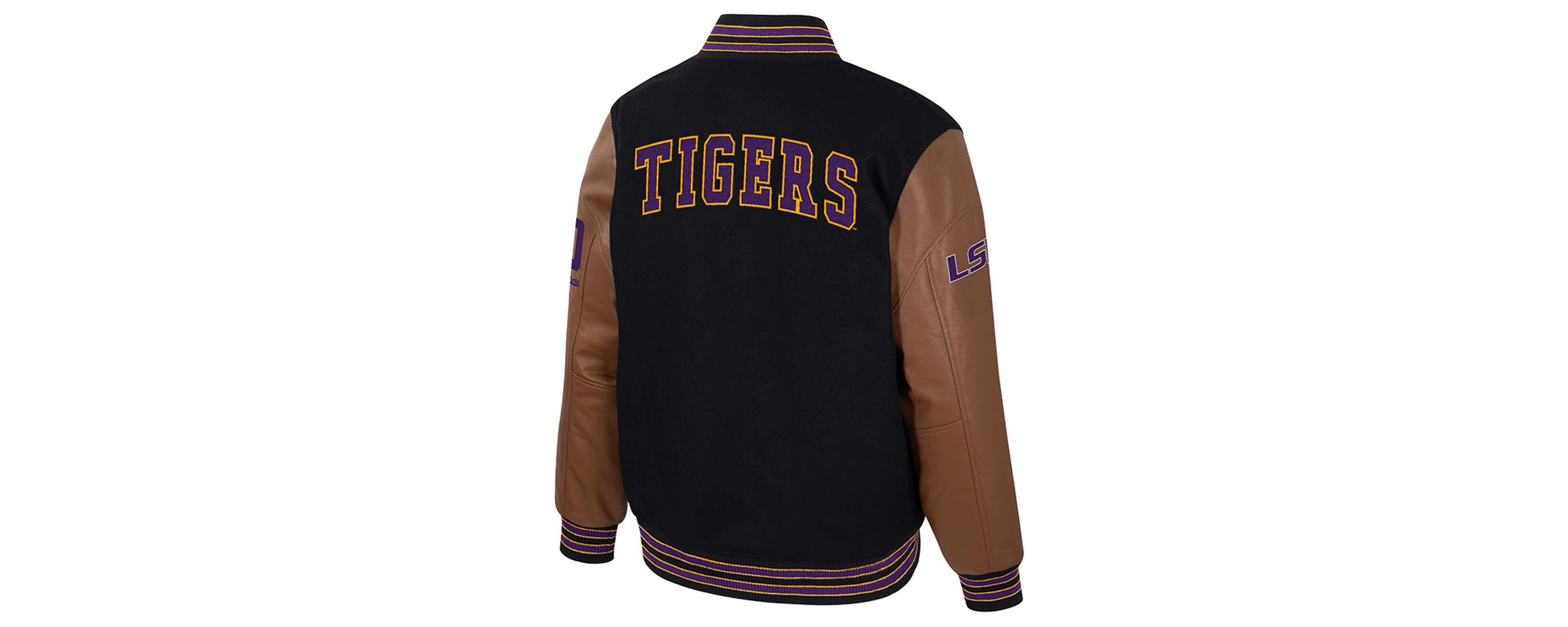 NCAA LSU Tigers Letterman Full-Snap Varsity Jacket