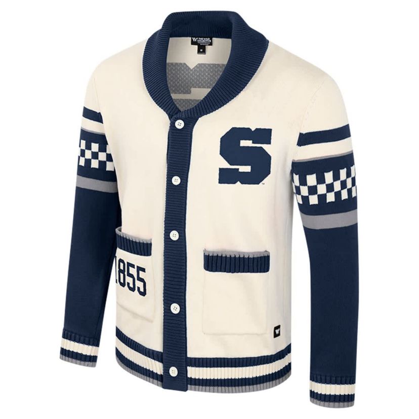 NCAA Unisex Penn State Nittany Lions Wild Collective Button-Up Jacquard Sweater