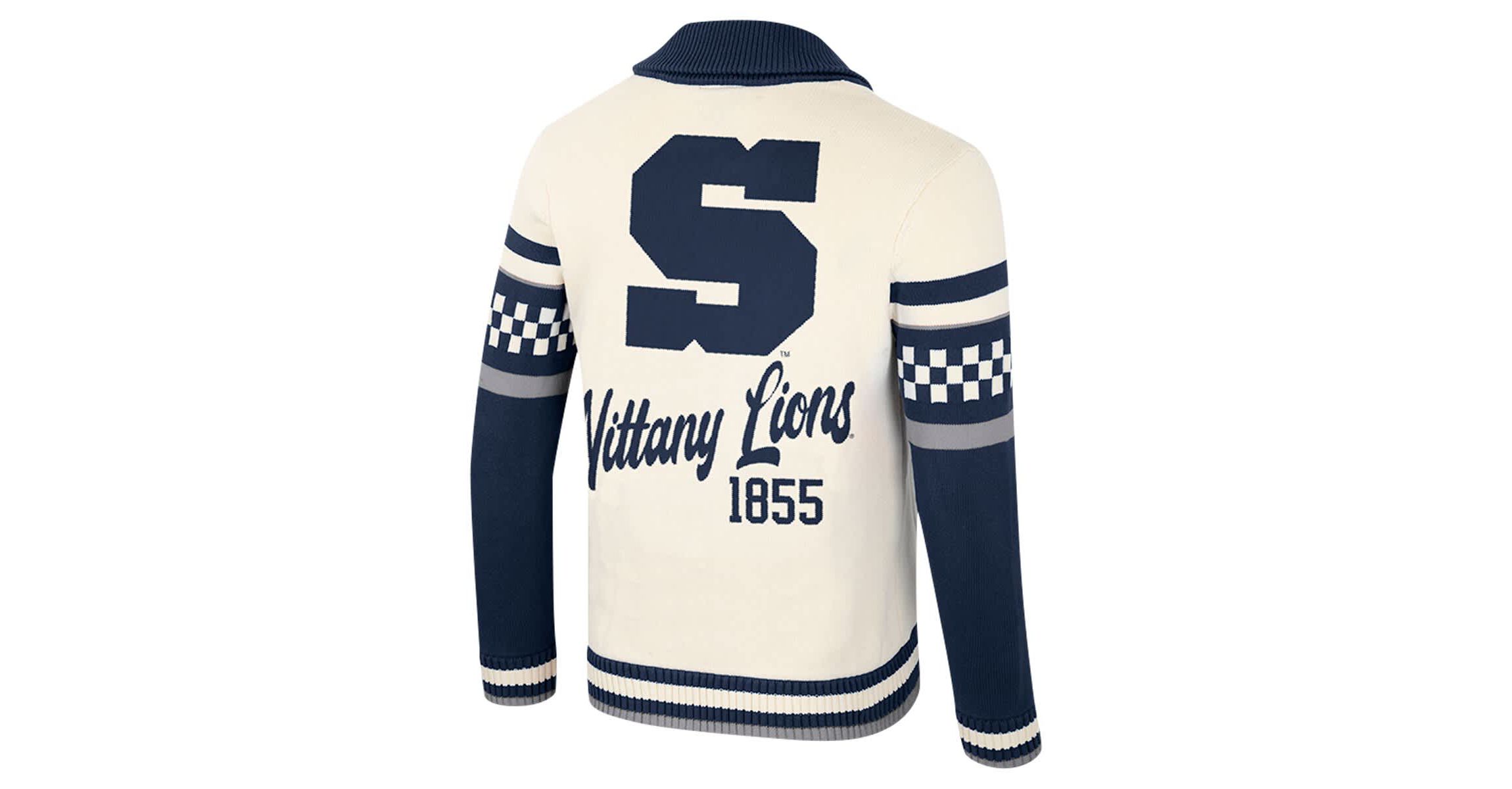 NCAA Unisex Penn State Nittany Lions Wild Collective Button-Up Jacquard Sweater