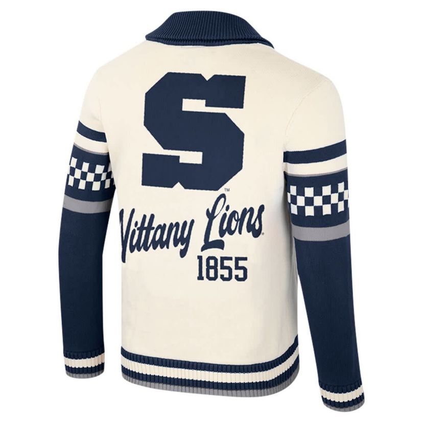 NCAA Unisex Penn State Nittany Lions Wild Collective Button-Up Jacquard Sweater