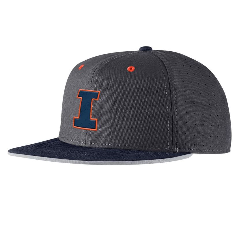 NCAA Nike Illinois Fighting Illini 2025 On-Field True Performance Baseball Fitted Hat