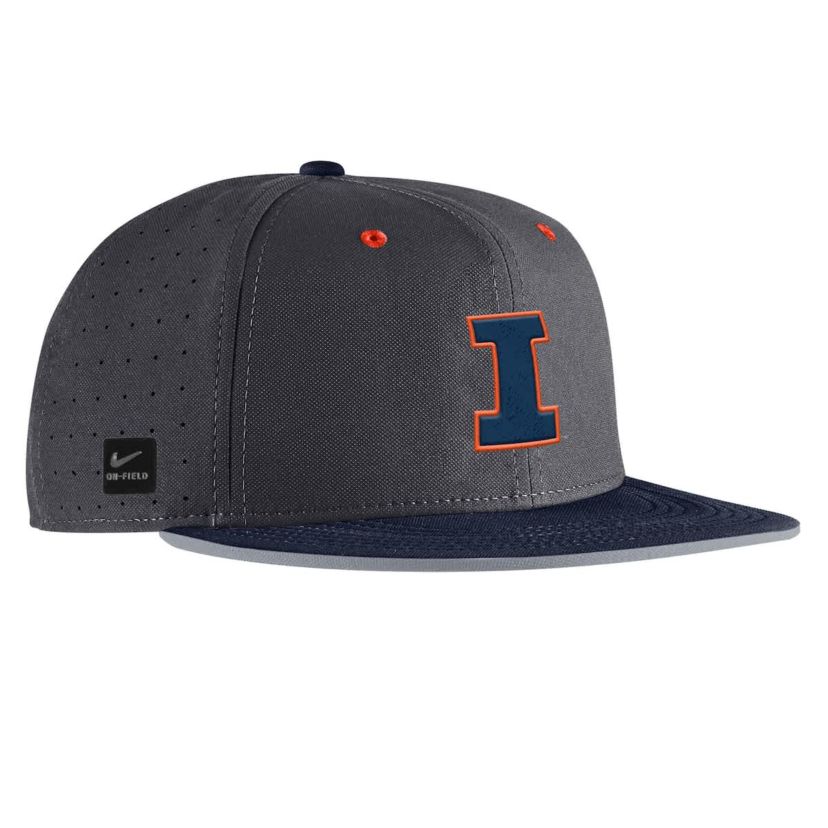 NCAA Nike Illinois Fighting Illini 2025 On-Field True Performance Baseball Fitted Hat