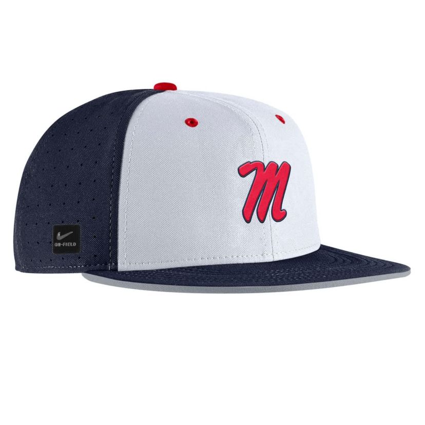 NCAA Nike Ole Miss Rebels 2025 On-Field True Performance Baseball Fitted Hat