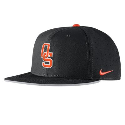 Men's NCAA Nike Oklahoma State Cowboys 2025 On-Field True Performance Baseball Fitted Hat, Black, 7