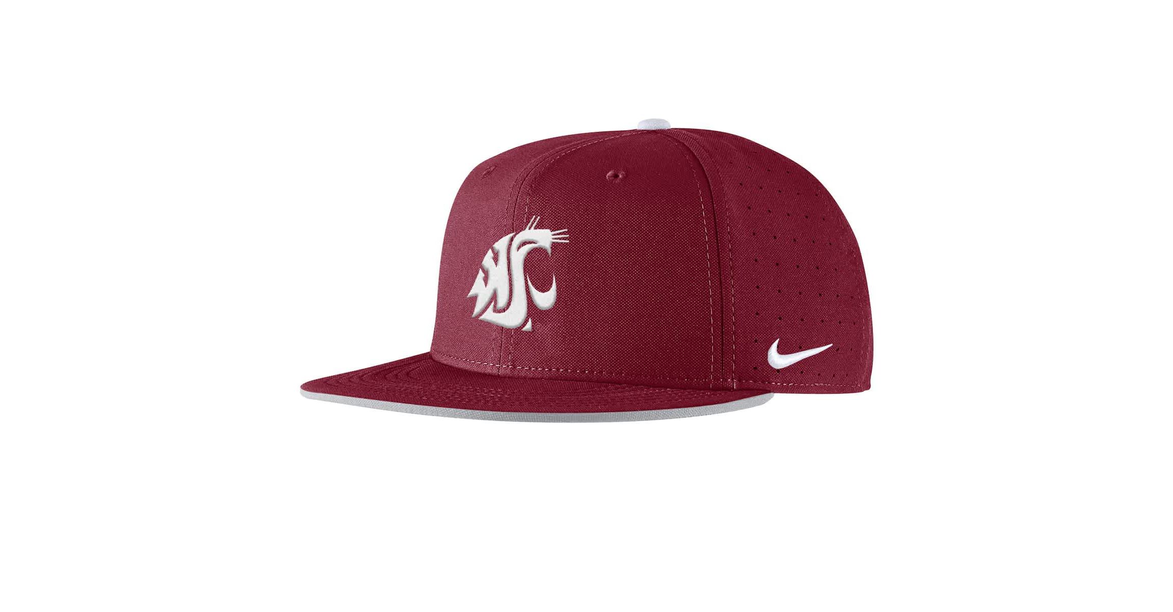 NCAA Nike Washington State Cougars 2025 On-Field True Performance Baseball Fitted Hat