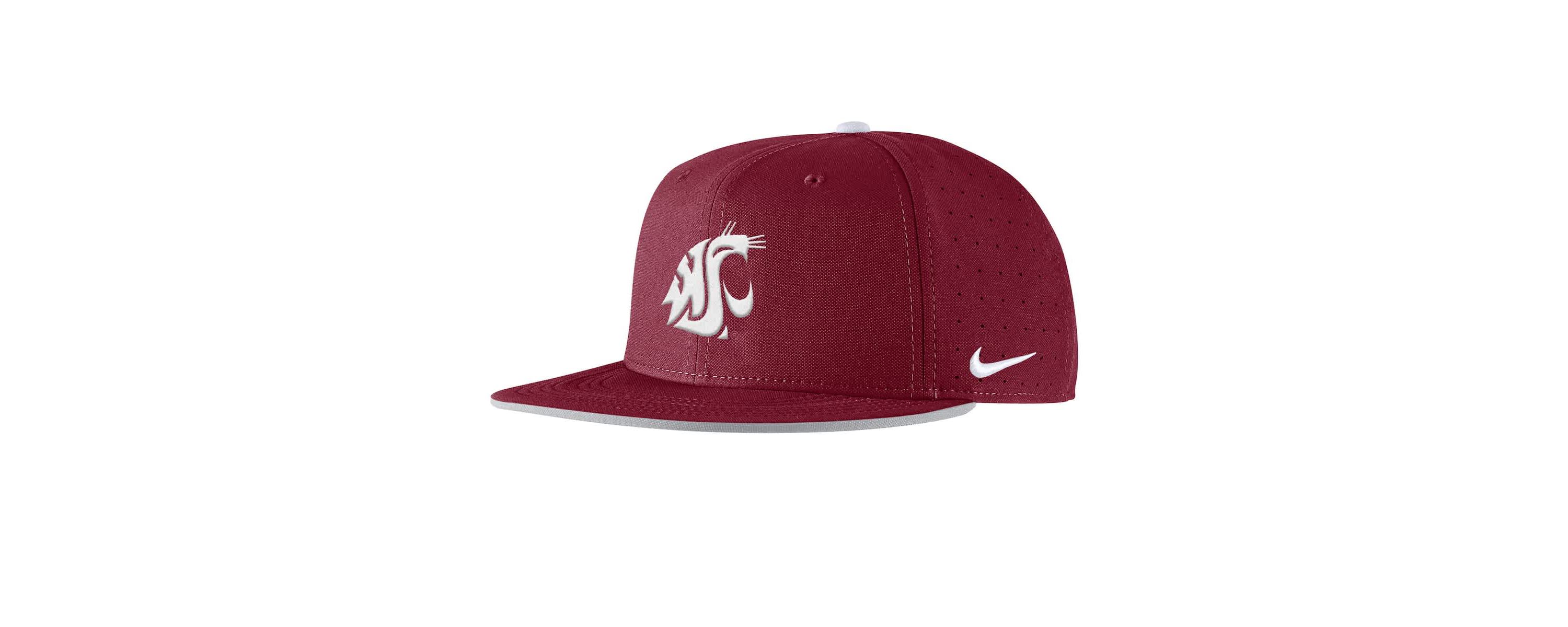 NCAA Nike Washington State Cougars 2025 On-Field True Performance Baseball Fitted Hat