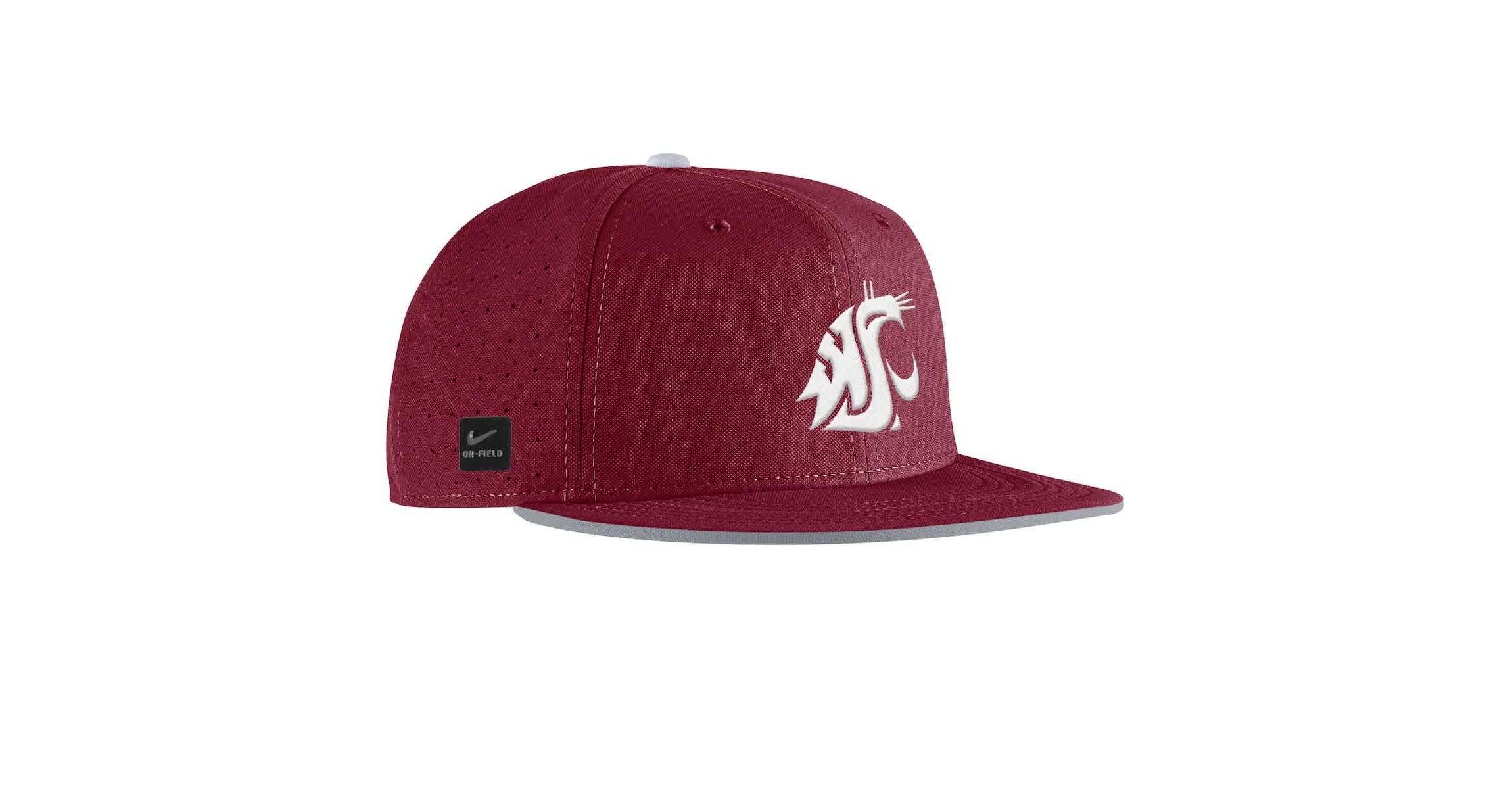 NCAA Nike Washington State Cougars 2025 On-Field True Performance Baseball Fitted Hat