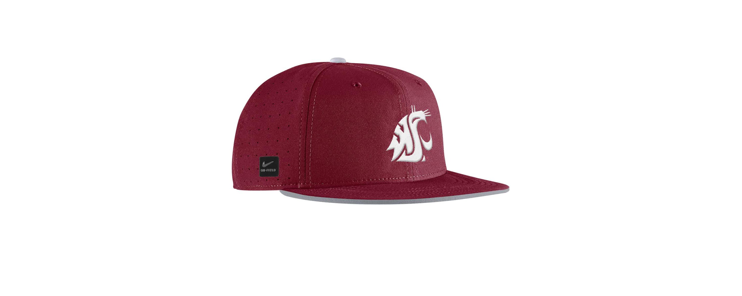 NCAA Nike Washington State Cougars 2025 On-Field True Performance Baseball Fitted Hat