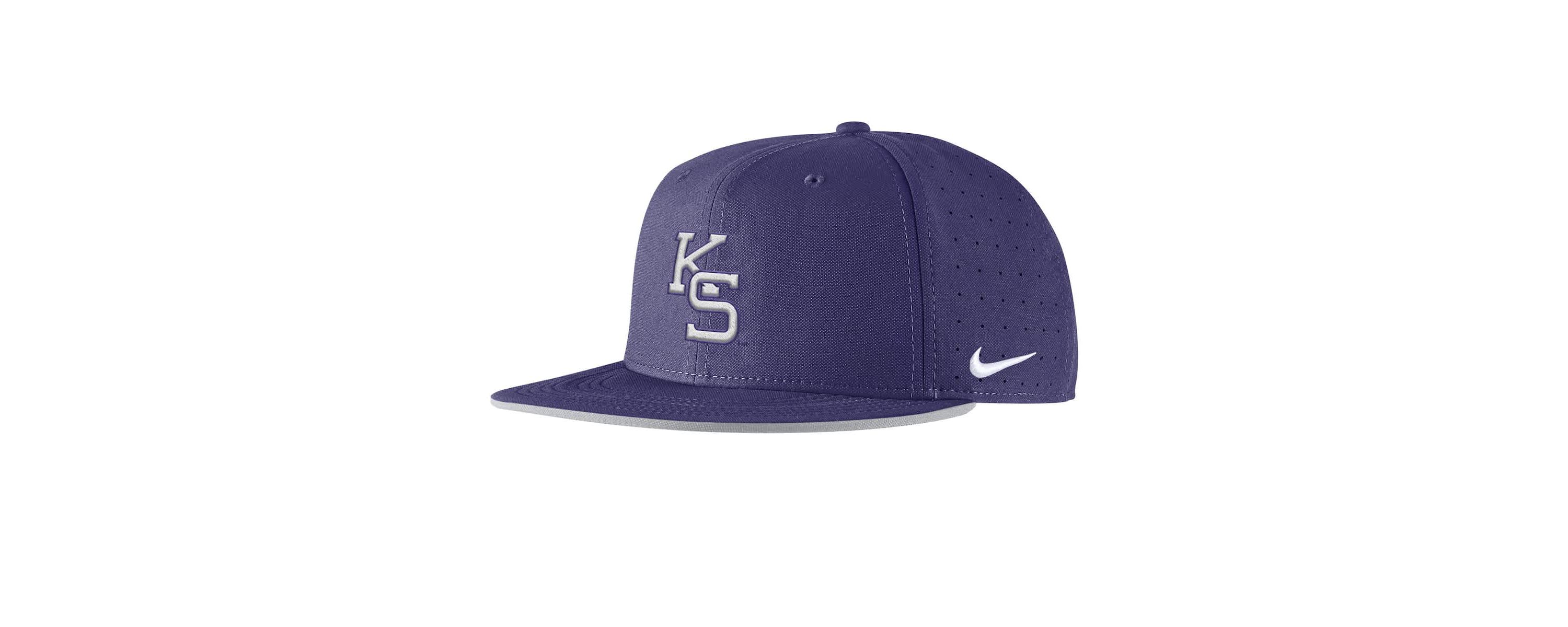 NCAA Nike Kansas State Wildcats 2025 On-Field True Performance Baseball Fitted Hat