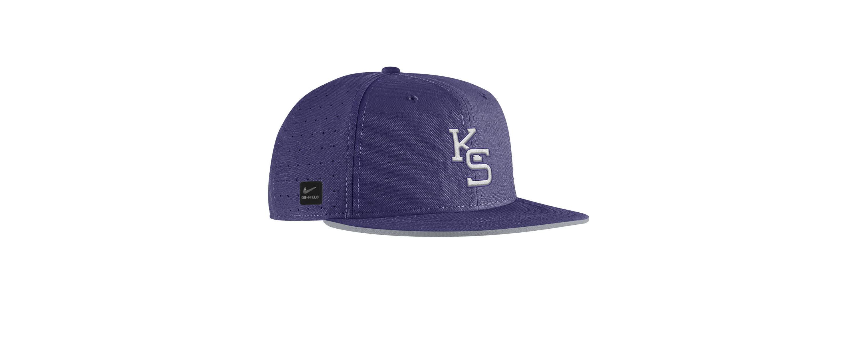 NCAA Nike Kansas State Wildcats 2025 On-Field True Performance Baseball Fitted Hat
