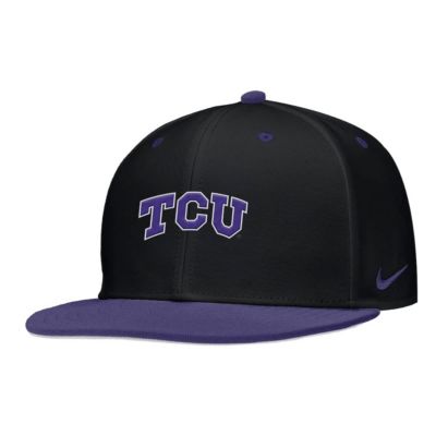 Men's NCAA Nike TCU Horned Frogs On-Field Baseball Performance Fitted Hat, Black, 7