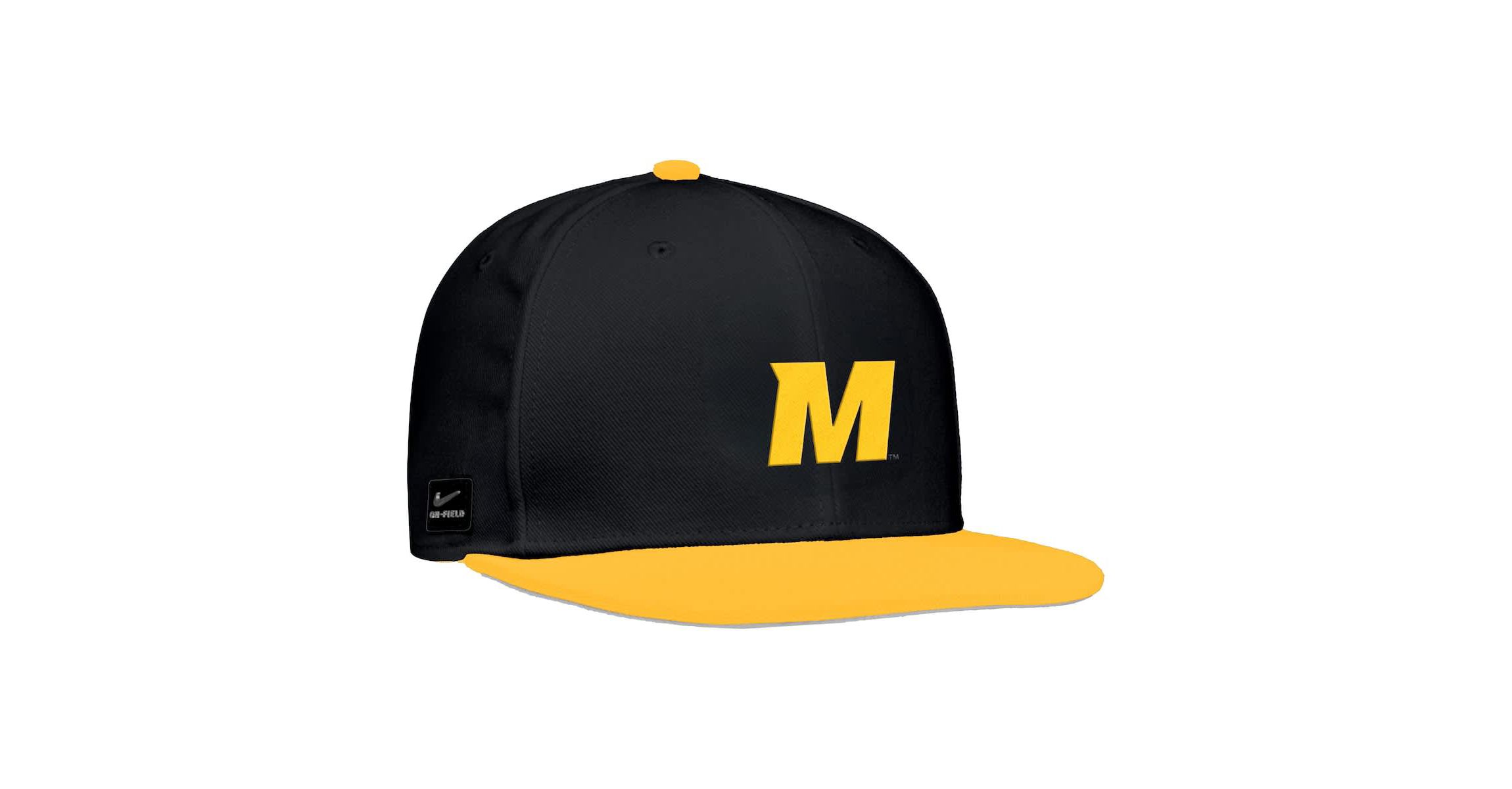 NCAA Nike Missouri Tigers On-Field Baseball Performance Fitted Hat