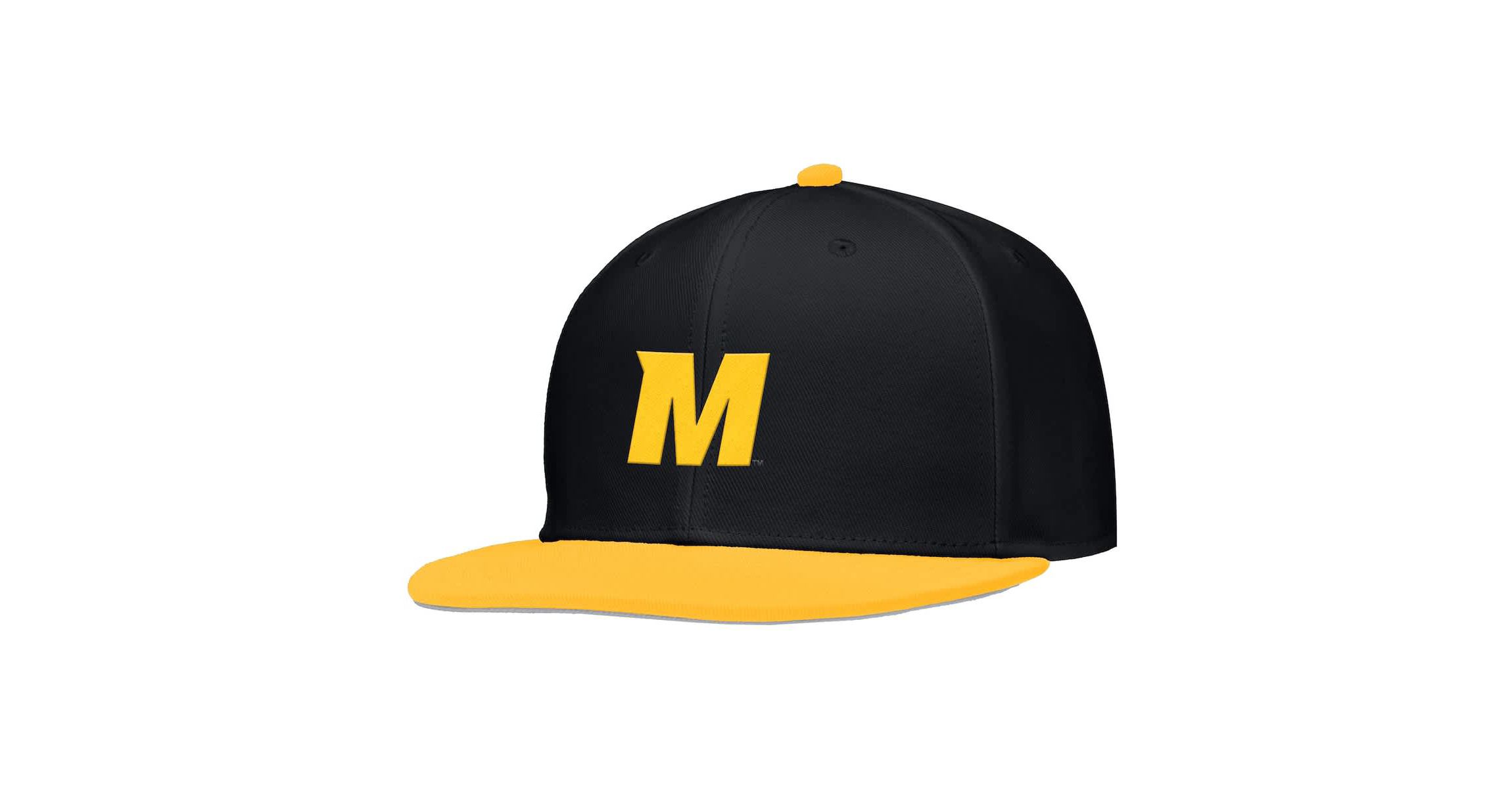 NCAA Nike Missouri Tigers On-Field Baseball Performance Fitted Hat