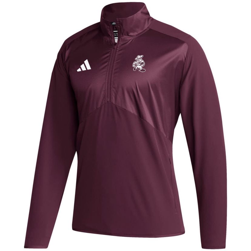 NCAA Texas A&M Aggies Ol Sarge Sideline Woven Quarter-Zip Pullover Top