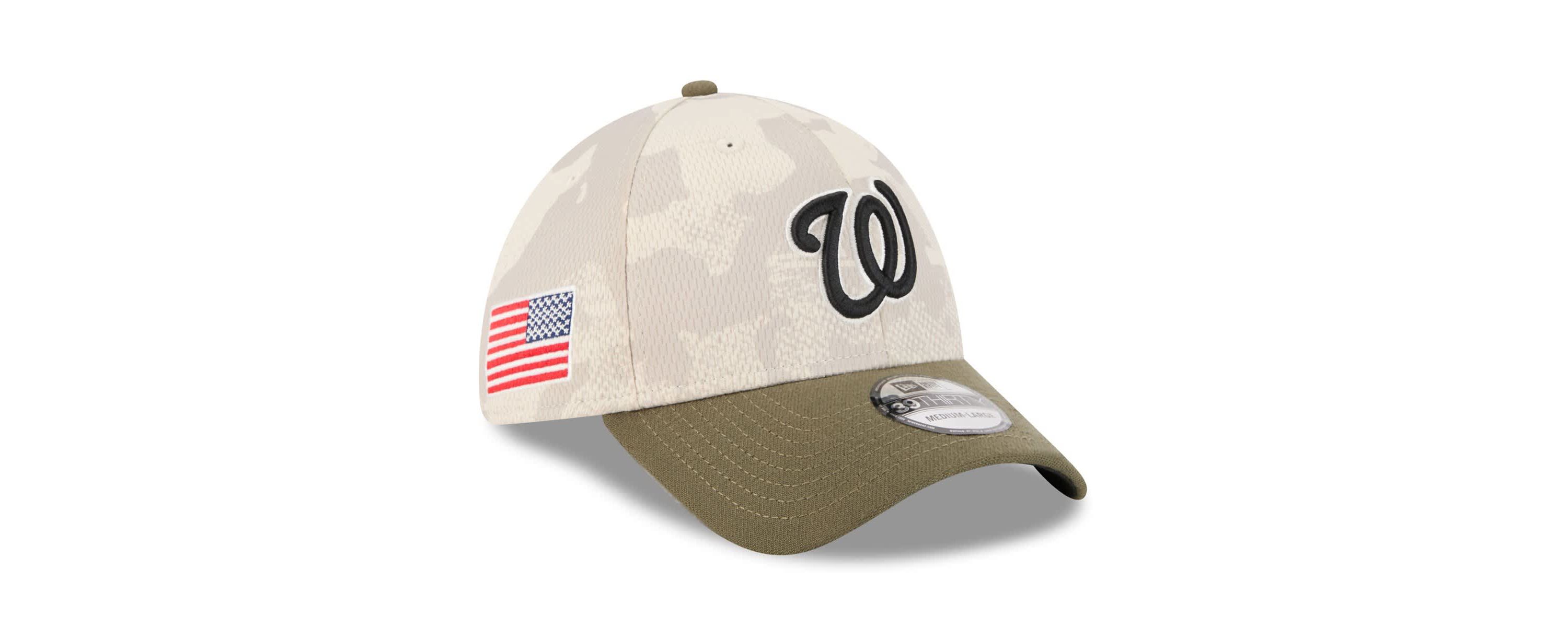 MLB Light Beige/Olive Washington Nationals 2025 Armed Forces Day 39THIRTY Flex Hat