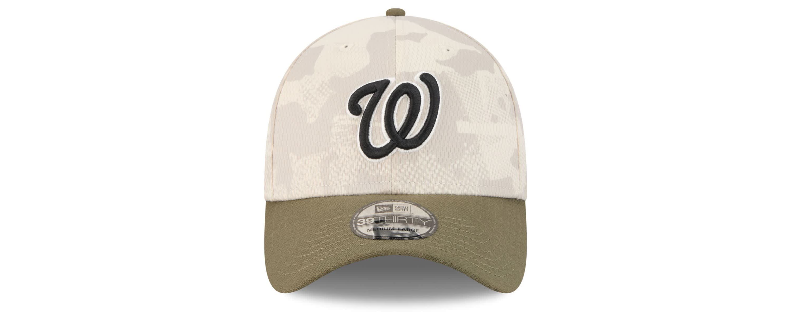 MLB Light Beige/Olive Washington Nationals 2025 Armed Forces Day 39THIRTY Flex Hat
