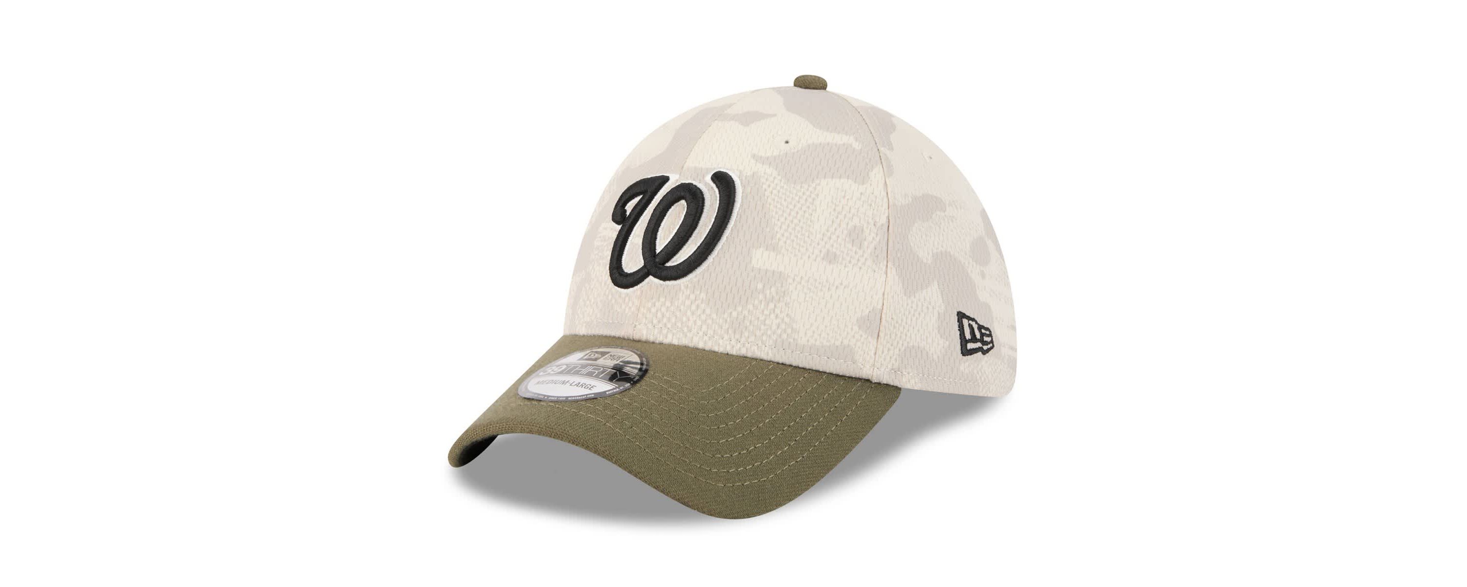 MLB Light Beige/Olive Washington Nationals 2025 Armed Forces Day 39THIRTY Flex Hat