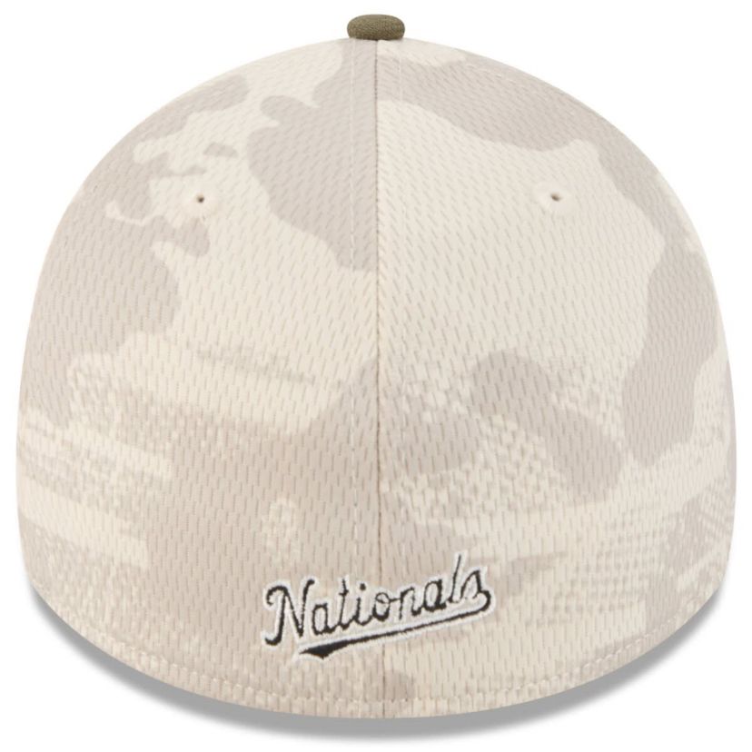 MLB Light Beige/Olive Washington Nationals 2025 Armed Forces Day 39THIRTY Flex Hat