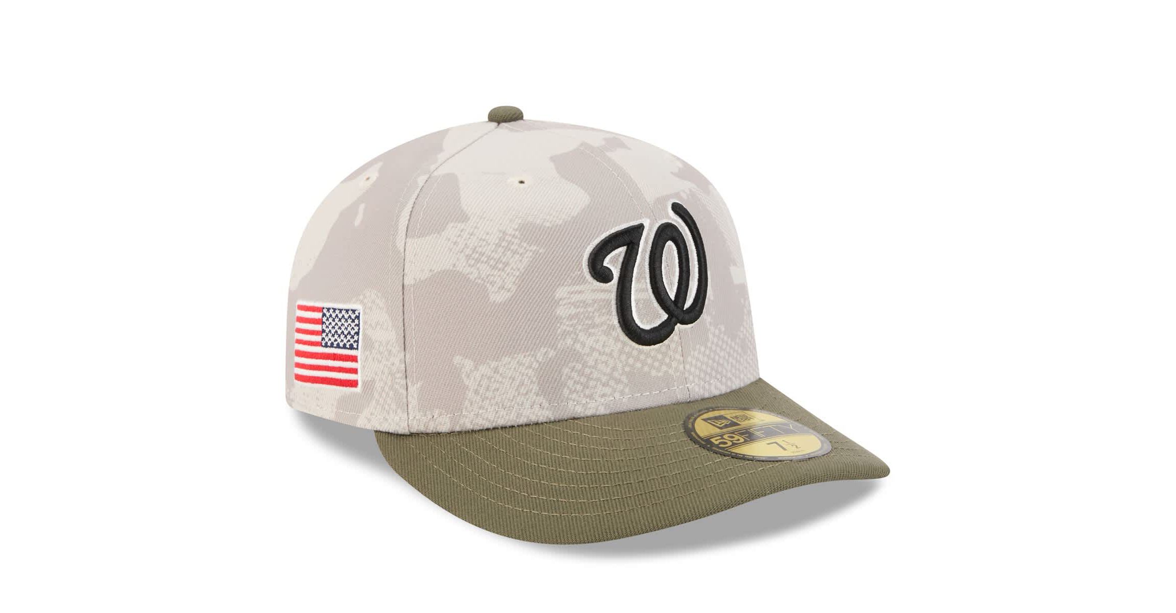 MLB Light Beige/Olive Washington Nationals 2025 Armed Forces Day 59FIFTY Fitted Hat