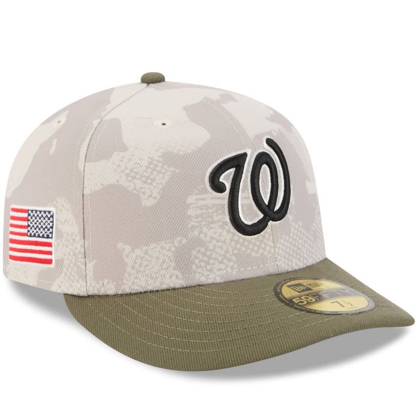 MLB Light Beige/Olive Washington Nationals 2025 Armed Forces Day 59FIFTY Fitted Hat