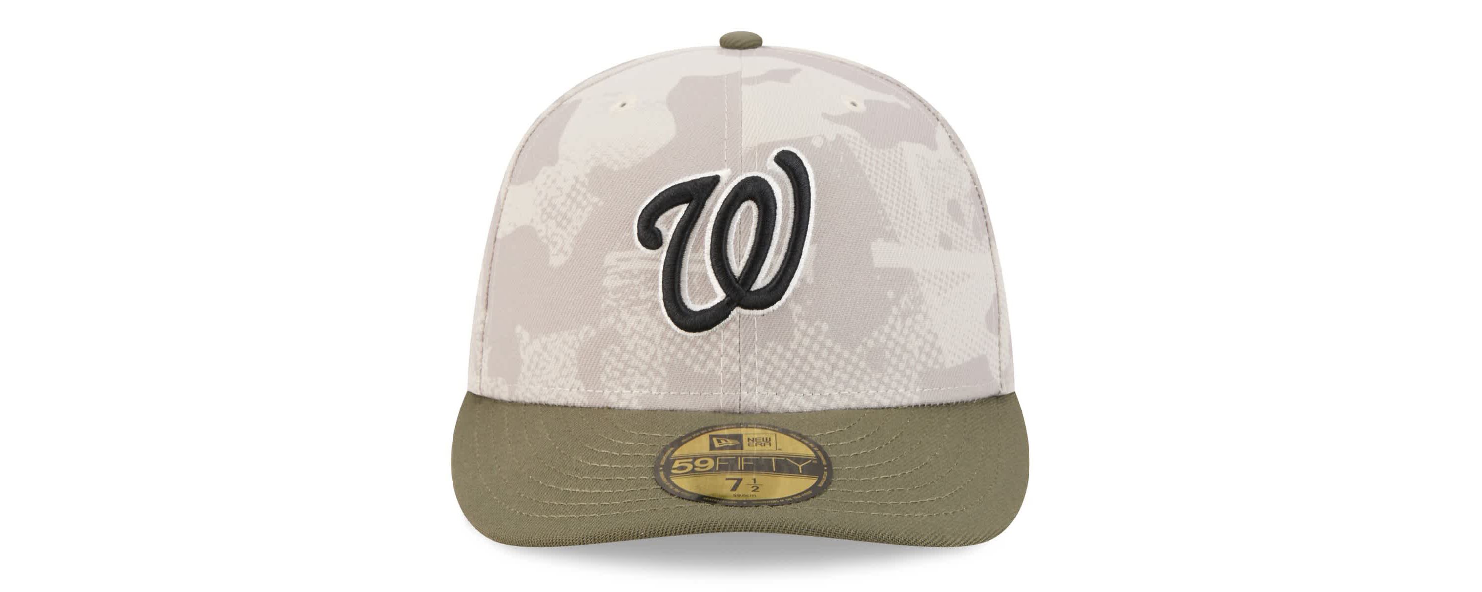 MLB Light Beige/Olive Washington Nationals 2025 Armed Forces Day 59FIFTY Fitted Hat