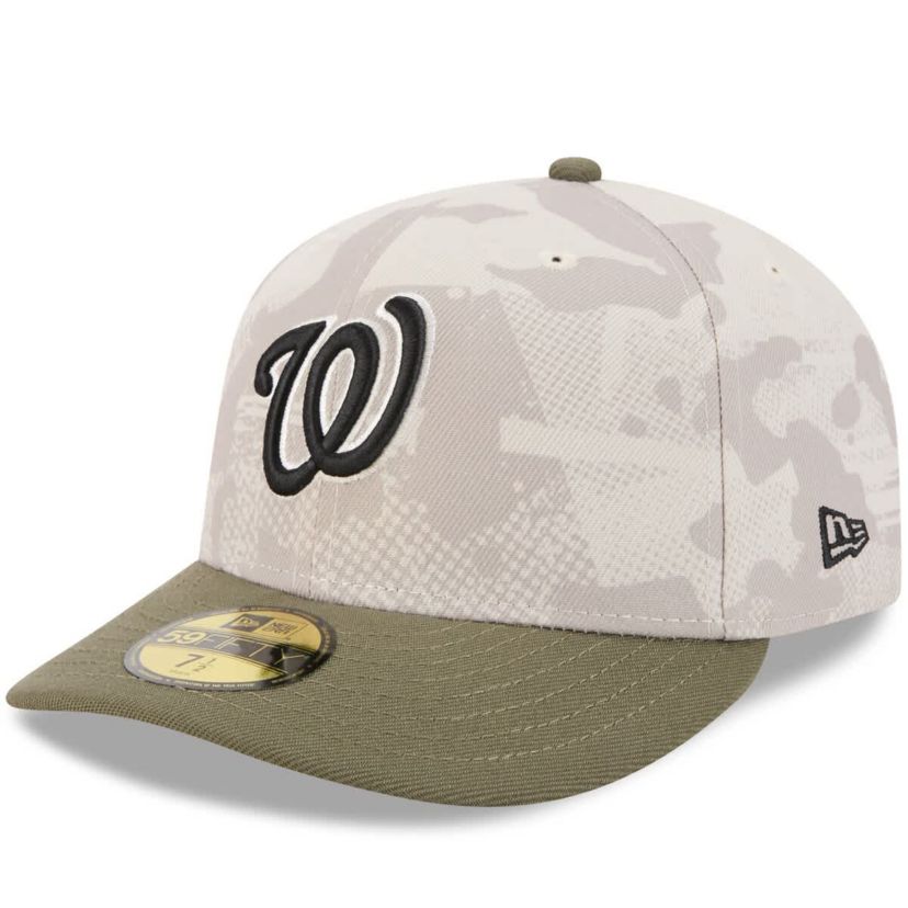 MLB Light Beige/Olive Washington Nationals 2025 Armed Forces Day 59FIFTY Fitted Hat