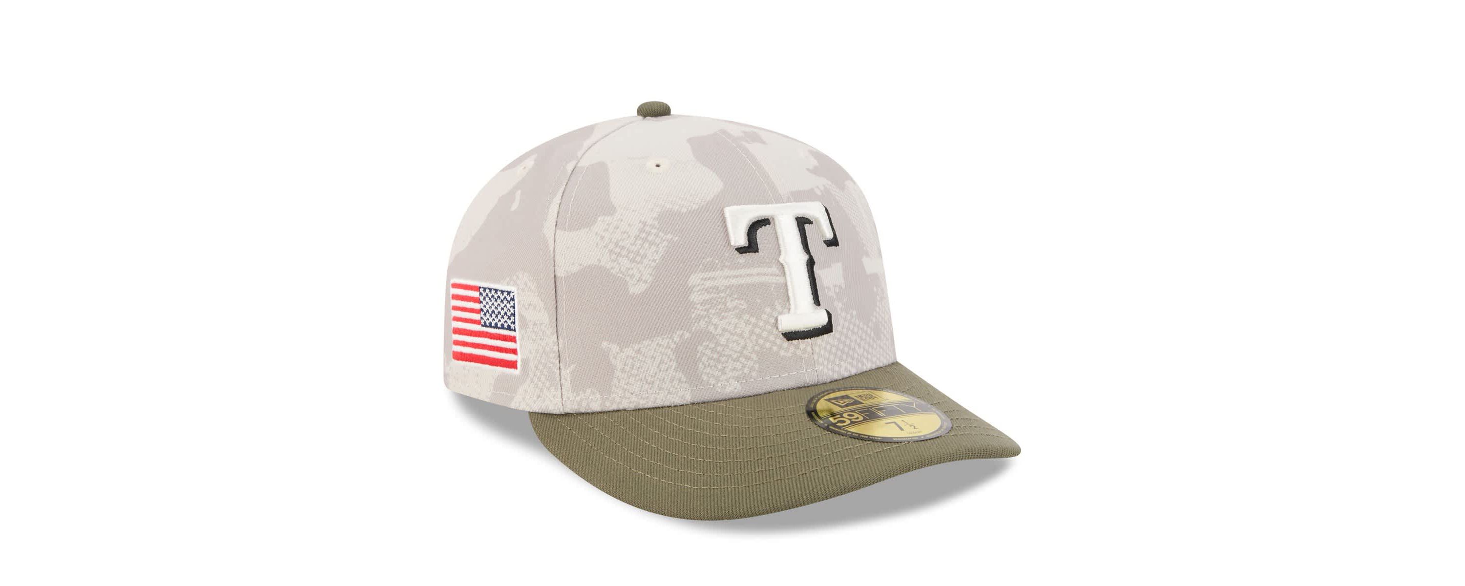 MLB Light Beige/Olive Texas Rangers 2025 Armed Forces Day 59FIFTY Fitted Hat